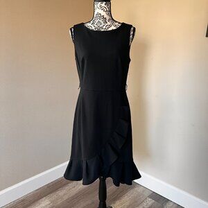 NWD Calvin Klein Ruffle Hem Dress - Size 10 - Black